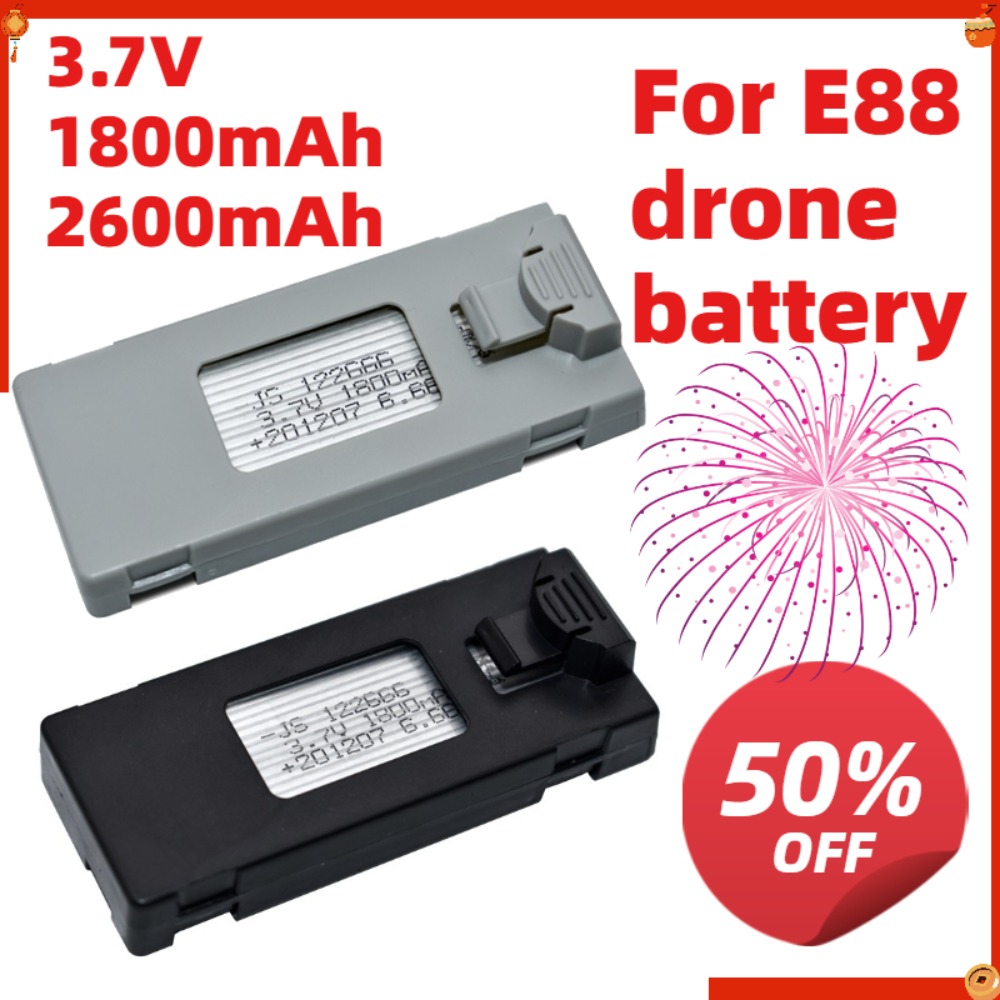 Drone E88 Rc Quadcopter - 3.7V 1800mAh 2600mAh リモートコントロールドローンバッテリー E88ドローンアクセサリー RCドローンFPVクアッドコプター交換部品用