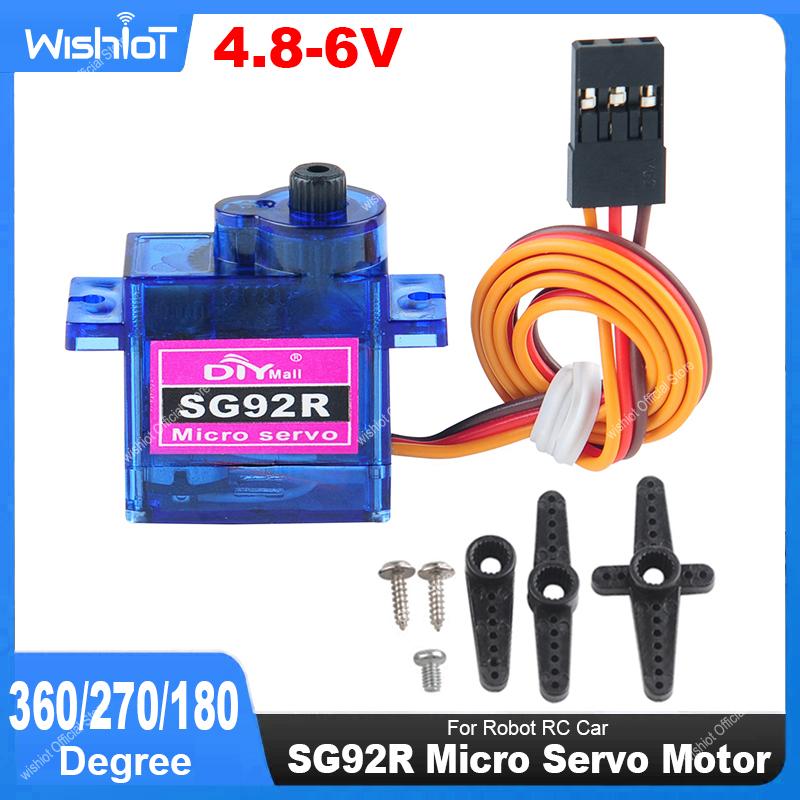 Drone Rc Leading - SG92R マイクロサーボモーター 4.8-6V 360/270/180 度連続回転制御可能な角度ロボット RC