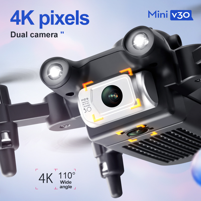 ミニ V30 WiFi FPV ドローン 4K HD デュア - Drone Ae Rc のレビューと価格