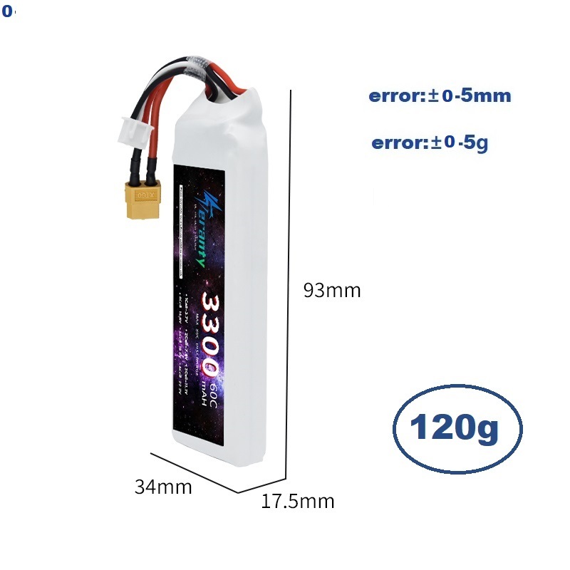 2S 7.4V リポバッテリー 3300mAh 60C 車  - Drone Rc Leading のレビューと価格